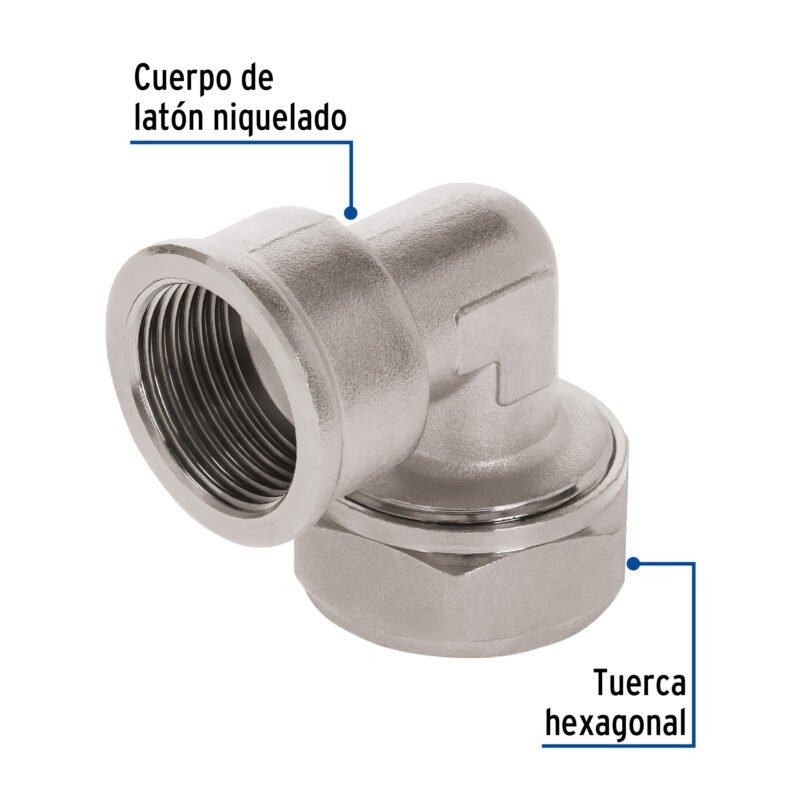 PPG-34HFC1.jpg Código: 45923 Codo 90° para PEALPE, 3/4', con rosca hembra, Foset PPG-34H