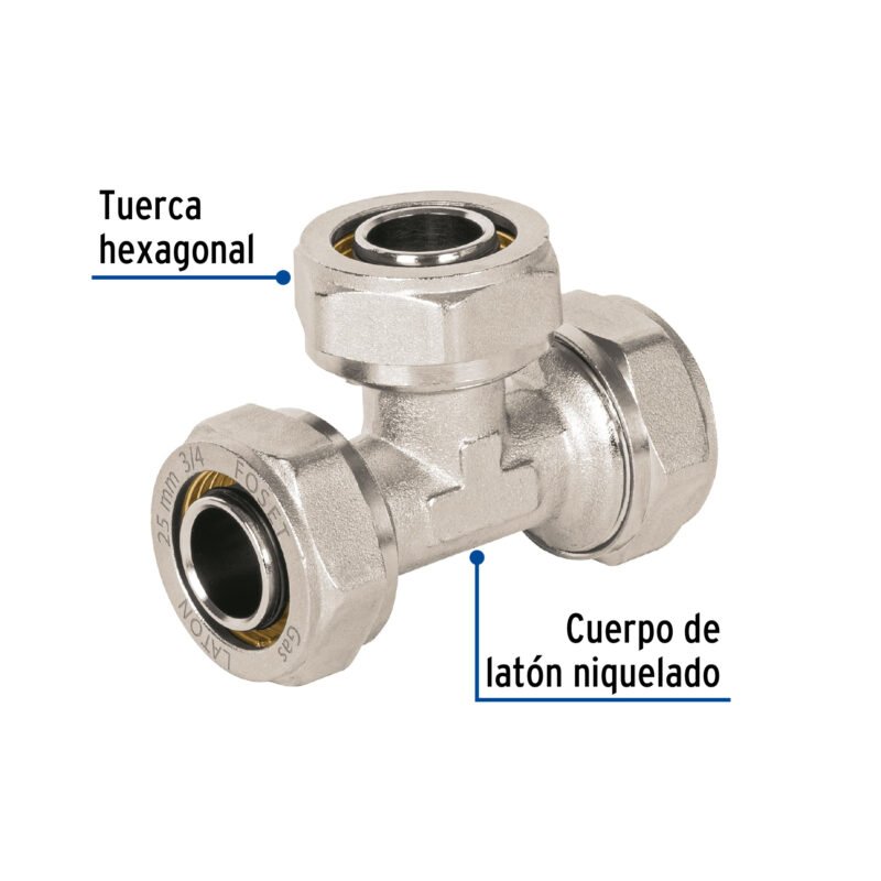 PPG-34TFC1.jpg Código: 45929 Tee para PEALPE, 3/4', Foset PPG-34T