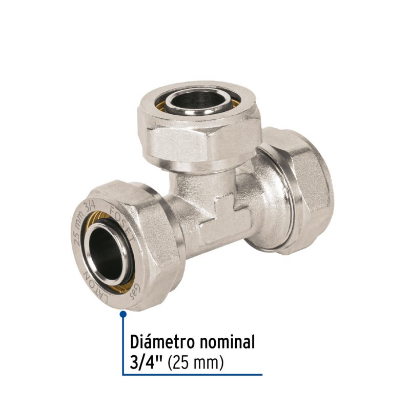 PPG-34TFC2.jpg Código: 45929 Tee para PEALPE, 3/4', Foset PPG-34T