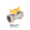 Código: 45945 Válvula esfera para PE-AL-PE, 3/4', Foset PPG-34VE