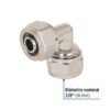 Código: 45918 Codo 90° para PEALPE, 3/8', Foset PPG-38C