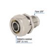 Código: 45941 Conector para PEALPE, 3/8' a flare 3/8', Foset PPG-38CF
