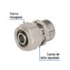 Código: 45935 Conector para PEALPE, 3/8', con rosca macho, Foset PPG-38NM