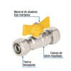 Código: 45943 Válvula esfera para PE-AL-PE, 3/8', Foset PPG-38VE