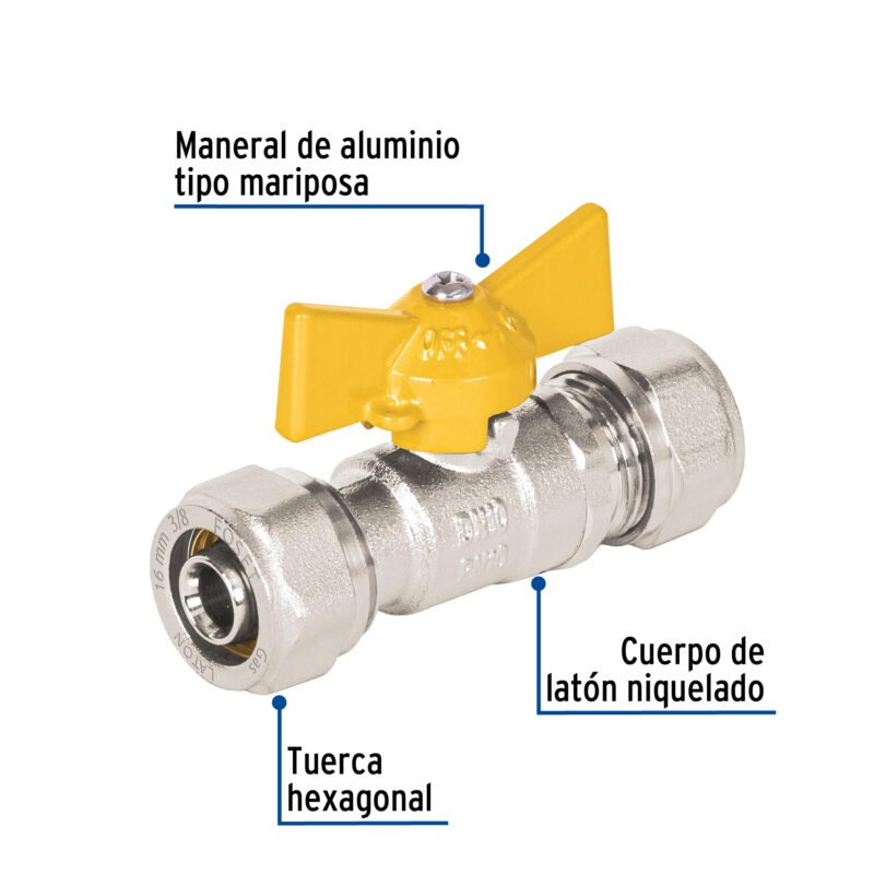 PPG-38VEFC1.jpg Código: 45943 Válvula esfera para PE-AL-PE, 3/8', Foset PPG-38VE