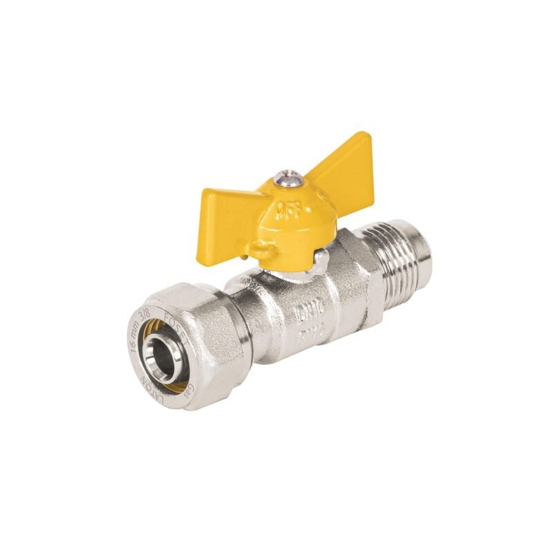 PPG-38VF.jpg Código: 45946 Válvula esfera para PE-AL-PE, 3/8'a flare 3/8', Foset PPG-38VF