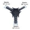 Código: 45707 Avellanador para tubería de PE-AL-PE, 3/8' a 3/4', Foset PPG-3AV