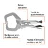 Código: 17416 Pinza de presión 6' tipo 'C' con mordaza fija, Truper PPP-6R