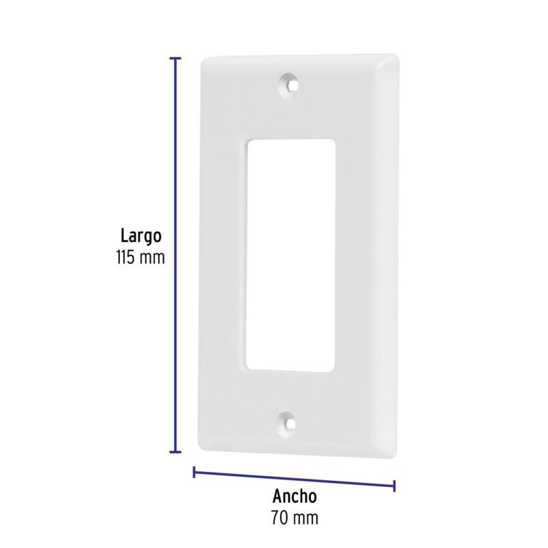 Código: 46418 Placa 1 ventana, de policarbonato, línea Classic, Volteck PPSE-CL