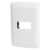 Código: 48134 Placa 1 módulo de ABS, línea Italiana, color blanco, Volteck PPSE-IB
