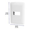 Código: 48134 Placa 1 módulo de ABS, línea Italiana, color blanco, Volteck PPSE-IB