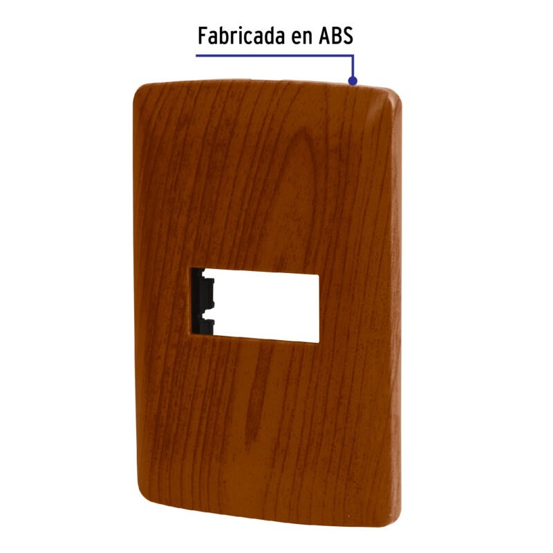Código: 46392 Placa 1 módulo de ABS, línea Italiana, acabado madera PPSE-IM