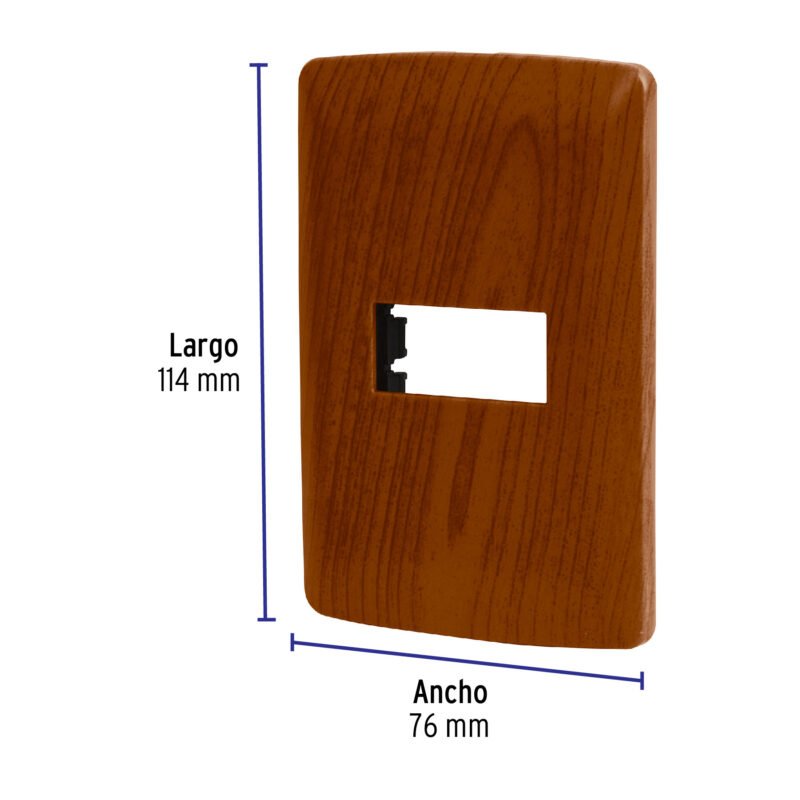 Código: 46392 Placa 1 módulo de ABS, línea Italiana, acabado madera PPSE-IM