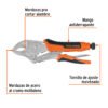 Código: 17436 Pinza de presión 10' mordaza curva mango de vinil, Truper PPT-10CX