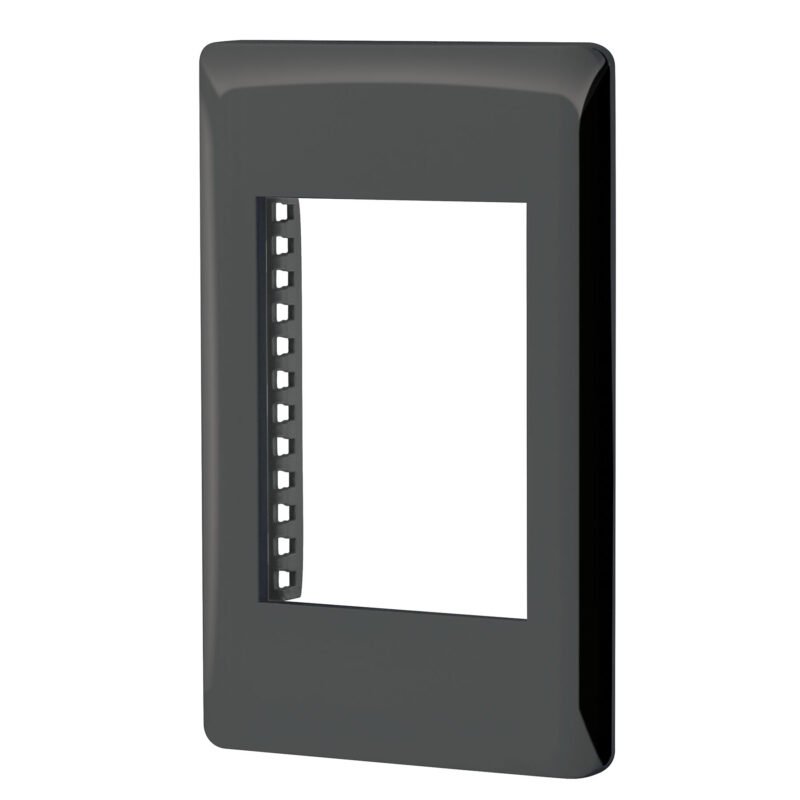 PPTR-LN.jpg Código: 47872 Placa negra de 1 ventana 3 módulos, línea Lisboa, Volteck PPTR-LN
