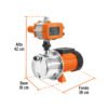Código: 102857 Bomba presurizadora jet acero 1 HP con control, Truper PRE-1I