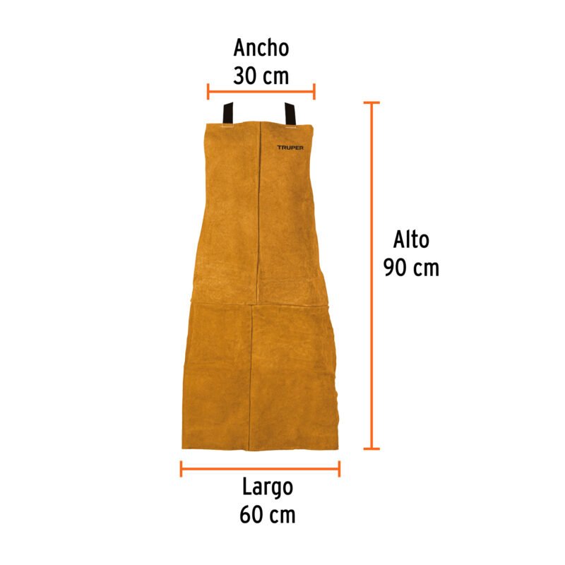 PROSO-1FC2.jpg Código: 13116 Protección para soldar, peto de carnaza, Truper PROSO-1