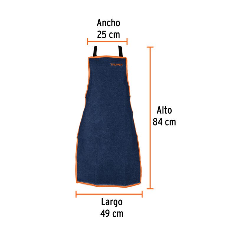 PROSO-1MFC2.jpg Código: 100825 Protección para soldar, peto de mezclilla, Truper PROSO-1M