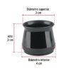 Código: 49847 Caja con 24 protectores para patas de silla, negro PRS-6