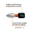 Código: 103022 Estuche con 5 puntas de cruz PH2 de impacto largo 1' PUDE-1102I