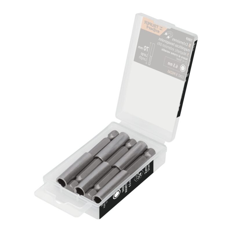 PUDE-9070.jpg Código: 11869 Estuche con 5 extensiones de 70 mm, magnéticas, EXPERT PUDE-9070