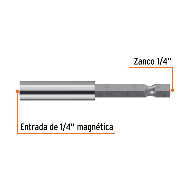 PUDE-9070FC1.jpg Código: 11869 Estuche con 5 extensiones de 70 mm, magnéticas, EXPERT PUDE-9070