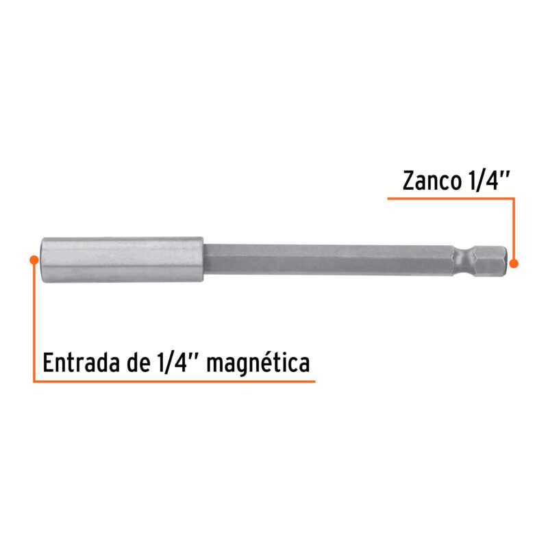 PUDE-9100FC1.jpg Código: 11871 Estuche con 5 extensiones de 100 mm, magnéticas, EXPERT PUDE-9100