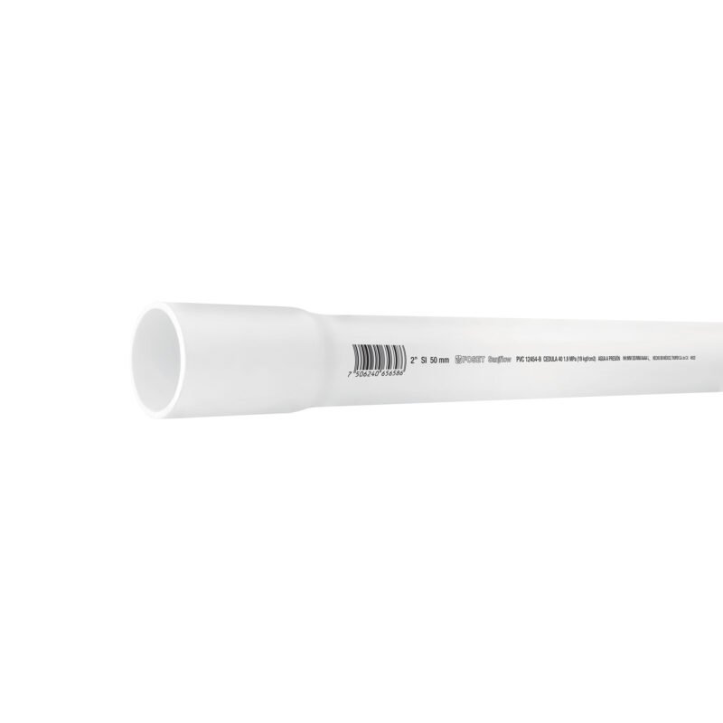 PVC-006.jpg Código: 45522 Tubo de 2' PVC hidráulico cédula 40, 3m, 3.1kg, FOSET PVC-006