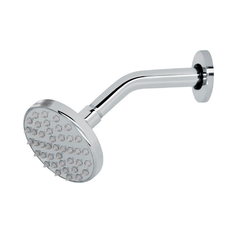 Código: 49575 Regadera cromo 4' plato redondo, con brazo, Foset Element R-204