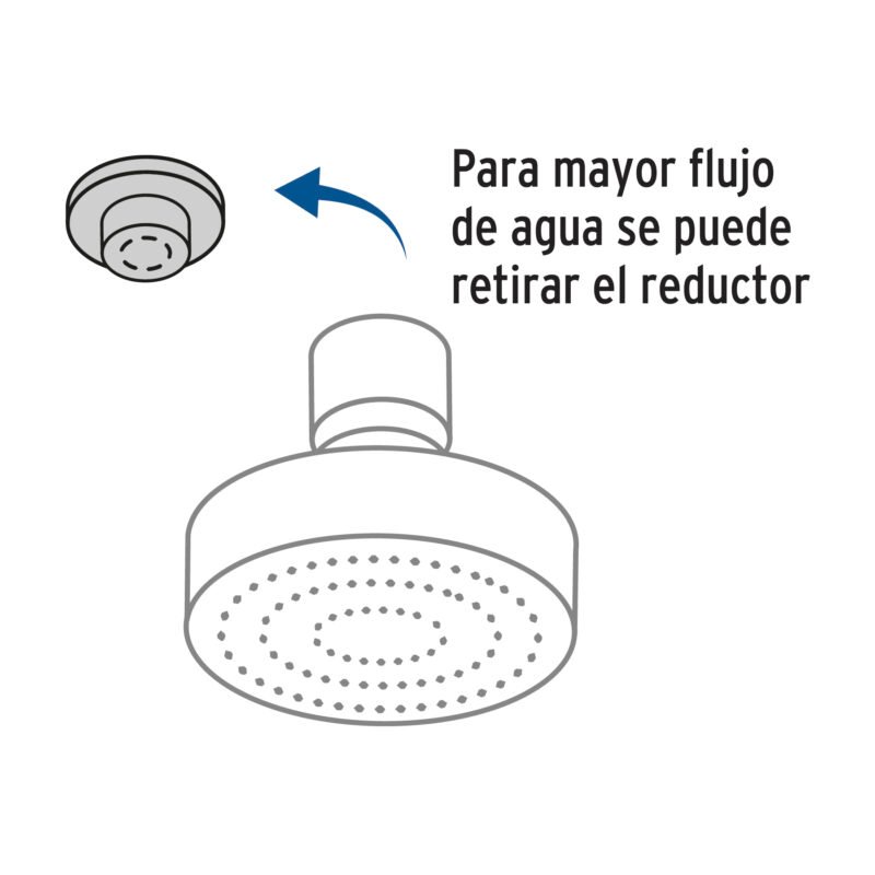 R-204SNFC1.jpg Código: 45581 Regadera satín 4' plato redondo, sin brazo, Foset Element R-204SN