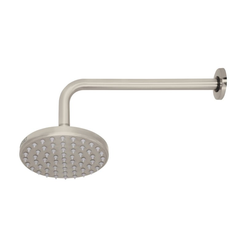 Código: 45576 Regadera satín 6' plato redondo, con brazo, Foset Element R-206N