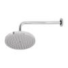 Código: 49577 Regadera cromo 8' plato redondo, con brazo, Foset Element R-208