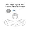 Código: 45583 Regadera satín 8' plato redondo, sin brazo, Foset Element R-208SN