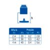 Código: 45583 Regadera satín 8' plato redondo, sin brazo, Foset Element R-208SN