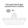 Código: 45775 Regadera plato cuadrado 12' con brazo, cromo, FOSET RIVIERA R-312
