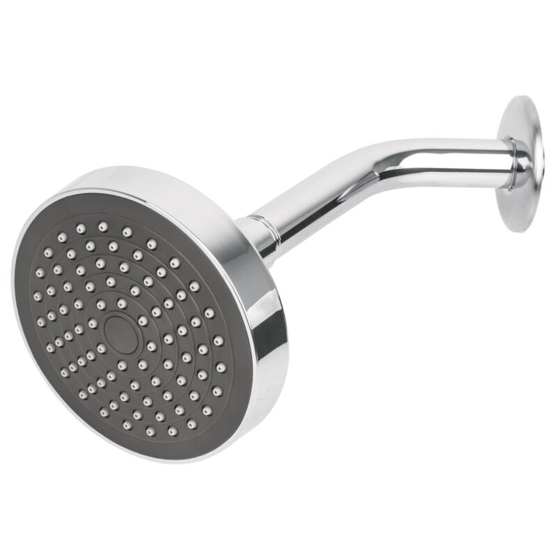 R-402.jpg Código: 45067 Regadera redonda 4-1/4' brazo y chapetón de acero, Basic R-402
