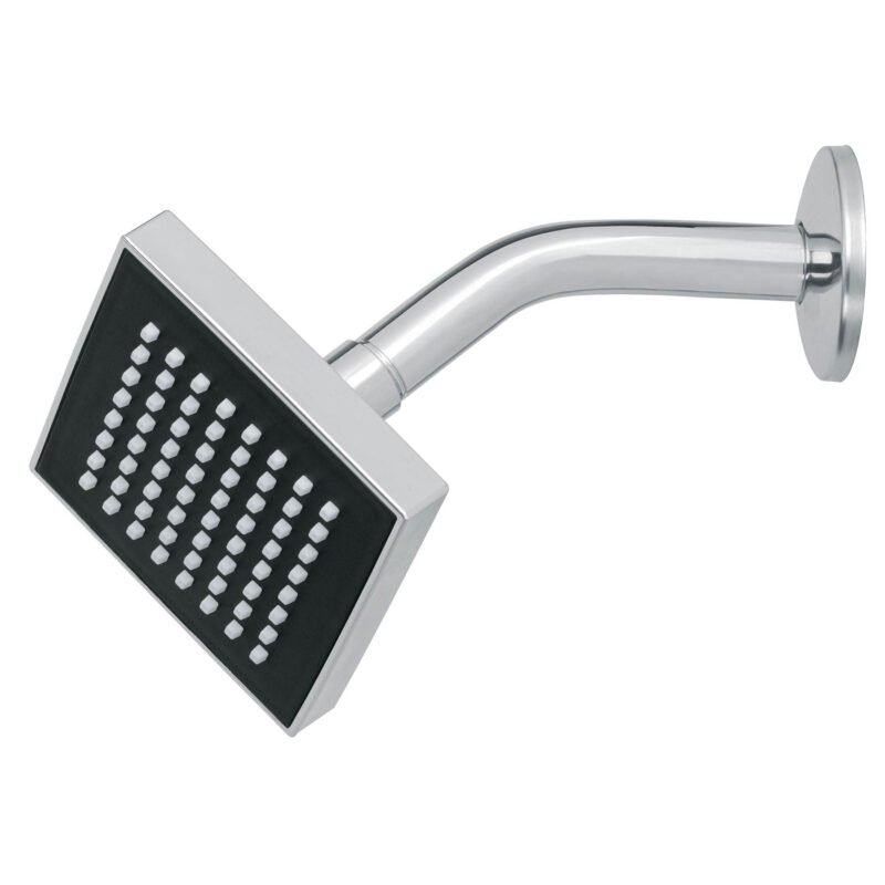 Código: 46732 Regadera cuadrada ABS 4' acabado cromo con brazo, Foset R-403