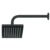 Código: 46746 Regadera cuadrada ABS 6' acabado negro mate con brazo, Foset R-404M