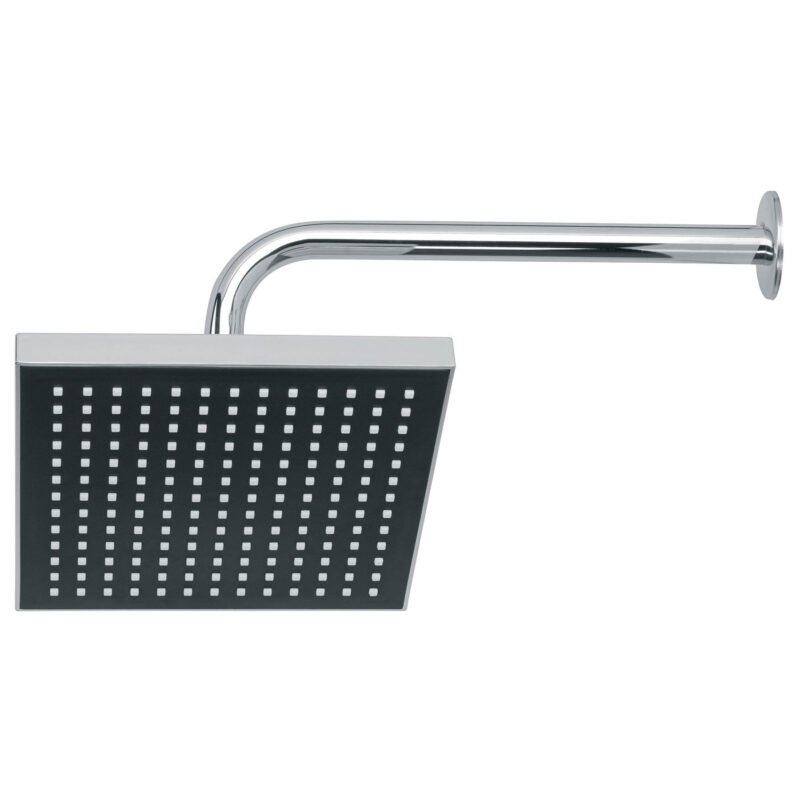 Código: 46736 Regadera cuadrada ABS 8' acabado cromo con brazo, Foset R-405
