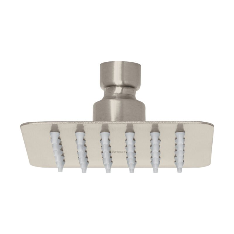 Código: 47741 Regadera cuadrada 4', acero inox, sin brazo, satín, Túbig R-413SN