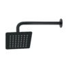 Código: 47748 Regadera cuadrada 6', acero inox, con brazo, negro, Túbig R-414M