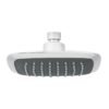 Código: 49454 Regadera cuadrada plato ancho 6' gris-cromo, sin brazo, Aero R-510S