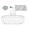 Código: 49454 Regadera cuadrada plato ancho 6' gris-cromo, sin brazo, Aero R-510S