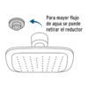 Código: 49452 Regadera cuadrada plato ancho 8' brazo inox a muro, Aero R-511