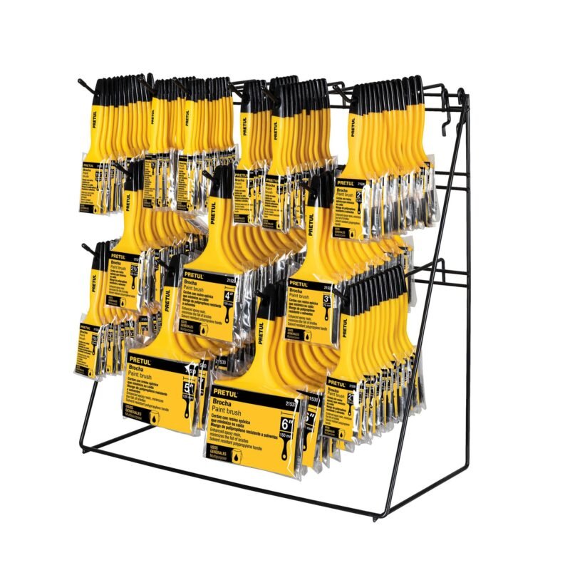 R-BRO-P-C.jpg Código: 50195 Exhibidor despachador con 156 brochas mango plástico Pretul R-BRO-P-C
