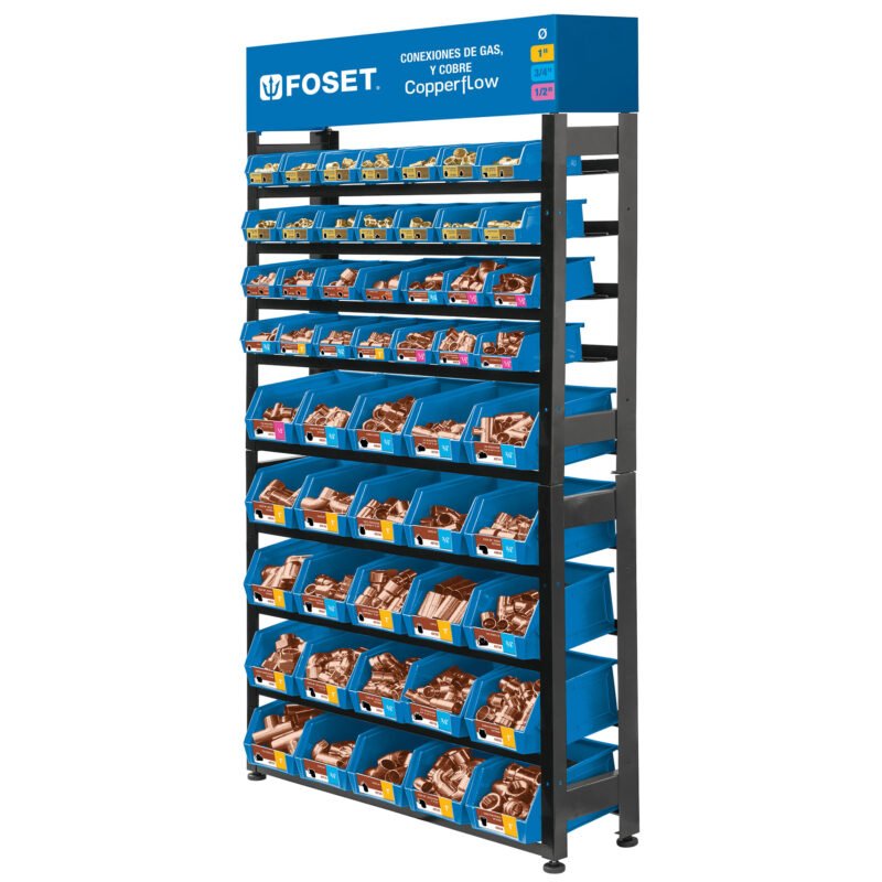 R-CC-FOS.jpg Código: 55860 Rack con conexiones de cobre y gas, Foset R-CC-FOS