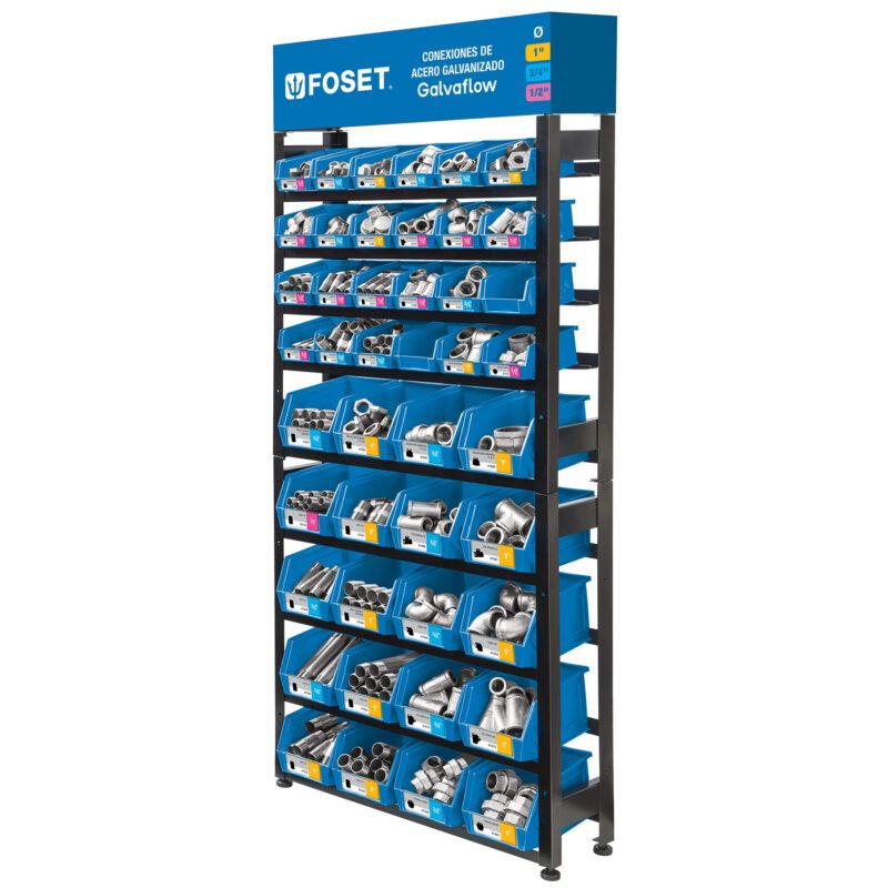 R-CG-FOS.jpg Código: 55862 Rack con conexiones de acero galvanizado, Foset R-CG-FOS