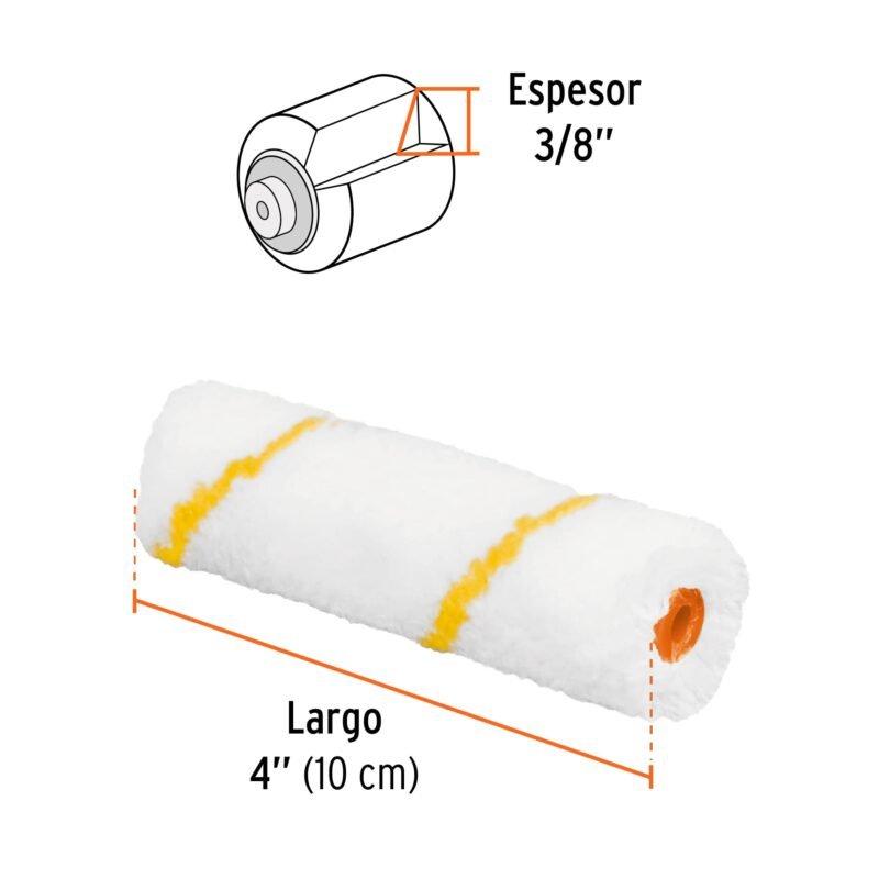 R-ROPI-420NFC2.jpg Código: 13911 Bolsa c/2 felpas p/mini rodillo de poliéster 4'x3/8', TRUPER R-ROPI-420N