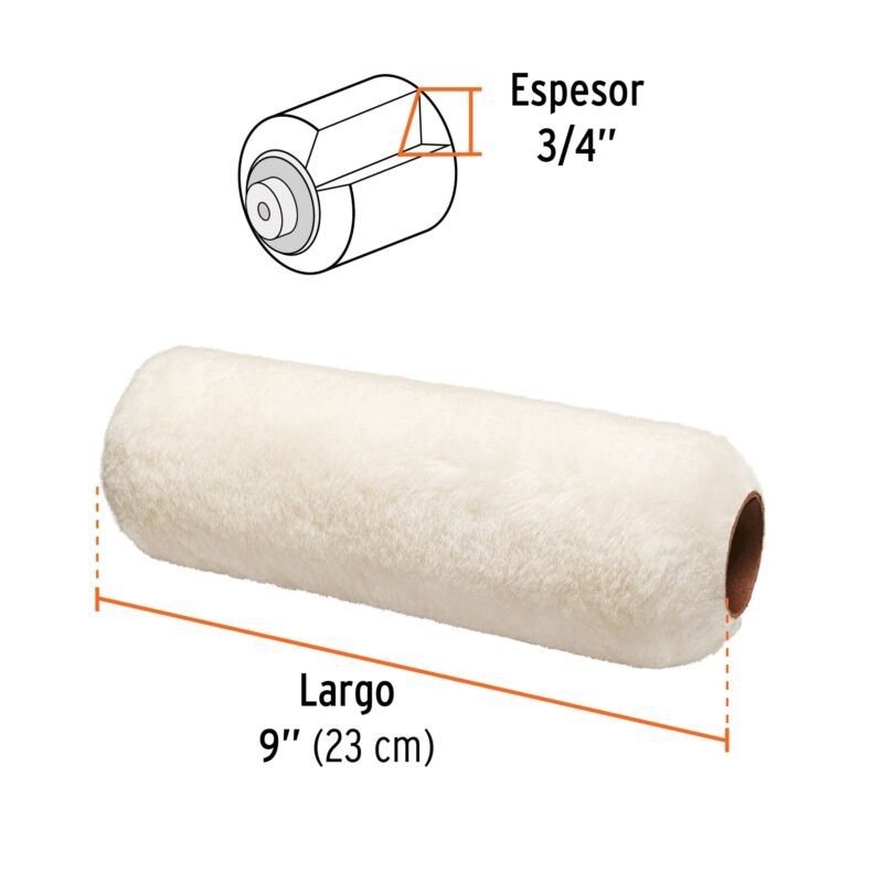 R-ROPI-920XFC2.jpg Código: 101394 Felpa para rodillo, 9 x 3/4, superficies rugosas, Expert R-ROPI-920X