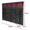 Código: 55728 Rack modular con tornillos, 192 gavetas R-TOR-4